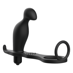 Addicted Toys - Plug Anal Avec Anneau En Silicone Noir 12 Cm